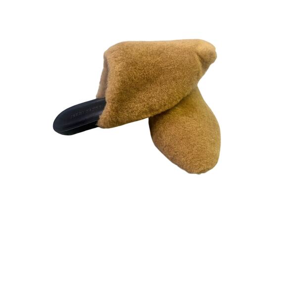 Jenni Kayne Shearling Mules Tan/Black Size 40 EU 9.5/10 NWOB Cozy Slip On Flats - Picture 2 of 8